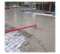 Concrete Bull Float Kit with Finishing, Round End Stainless Steel Trowel Board Kit Tool, Concrete Finishing Tools Kit with Extension Rod, High Efficiency(59x11.8in/150x30cm)