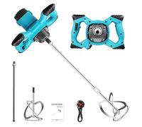 Concrete Cement Mixer, Portable Handheld Electric Paddle Mixer 3500W, 6 Adjustable Speeds, M14 Mixing Rod, 120mm Stirrer, Paint Mortar Mixer for Mixing Fodder, Plaster, Cement, Concrete, Paint