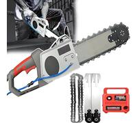 Concrete Chainsaw, 5800W/6500W Electric Concrete Cutter, 13in/18in Handheld Electric Concrete Chainsaw with Water Fed Dust Suppression, Wall Groove Cutting Machine, with 2 Chains/2 Guide Bar (35cm)