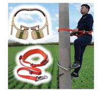 Concrete Climbing Spikes Lineman, Portable Steel Utility Pole Climber for High-altitude Surveys 1 Pair, Professional Tree/Pole Climbing Gear(Opening Dia:24-50cm(10-20in))