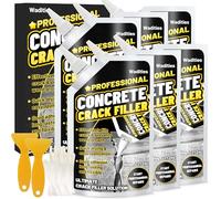 Concrete Crack Filler, 8LB High Elasticity Self Leveling Cement Crack Filler, Slab Concrete Waterproof Repair Sealant for Driveway, Walkway, Patio, Joint, Outdoor Quick Drying Sealer - Grey