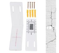 Concrete Crack Monitor, 11x8x3cm L Shape Acrylic Measuring Detector, Clear Wall Crack Gauge, Cracks Measuring Instrument, For Detection Tracking Building Internal External Wall Corner