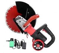 Concrete Cutter, 4200W Wet Saw for Stone Cutting, Electric Circular Saw with Water Pump and Rolling Pulley, 220V