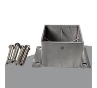 Concrete Deck Post Anchor Base 2x2 3x3 4x4 5x5 6x6 7x7 8x8 Inches, Pergola Pose Base Brackets Kit Heavy Duty Column Holder for Outdoor Porch Garden Wood Poles Bottom Support, Stainless Ste