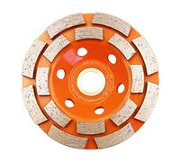 Concrete Diamond Grinding Cup Wheel,BRSCHNITT 100mm Angle Grinder Diamond Double Row Cutting Wheel for Grinding/Polishing/Cleaning Surface Grinding Granite, Concrete,Stone,Cement,Marble,Rock