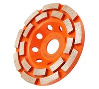 Concrete Diamond Grinding Cup Wheel,BRSCHNITT 115mm Angle Grinder Diamond Double Row Cutting Wheel for Grinding/Polishing/Cleaning Surface Grinding Granite, Concrete,Stone,Cement,Marble,Rock
