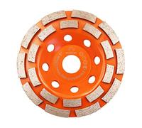 Concrete Diamond Grinding Cup Wheel,BRSCHNITT 125mm Angle Grinder Diamond Double Row Cutting Wheel for Grinding/Polishing/Cleaning Surface Grinding Granite, Concrete,Stone,Cement,Marble,Rock