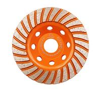 Concrete Diamond Turbo Grinding Cup Wheel,BRSCHNITT 115mm Angle Grinder Diamond Turbo Row Cutting Wheel for Grinding/Polishing/Cleaning Surface Grinding Granite,Concrete,Stone,Cement,Marble,Rock