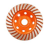 Concrete Diamond Turbo Grinding Cup Wheel,BRSCHNITT 125mm Angle Grinder Diamond Turbo Row Cutting Wheel for Grinding/Polishing/Cleaning Surface Grinding Granite,Concrete,Stone,Cement,Marble,Rock