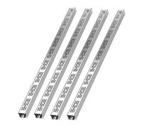 Concrete Drainage Channel Driveway Set, Replacement Trench Drain with Metal Grate, Low Profile Storm Drain Channels, Easy to Cut & Install (4 pcs, 5x3cm)