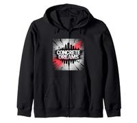 Concrete Dreams Urban Skyline Streetwear Hip-Hop for Dreamer Zip Hoodie