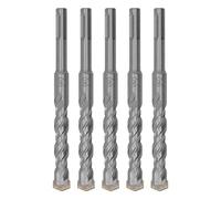 Concrete Drill Bits, Self-Centering Carbide Tip 2 Flutes 5pcs Slotted Head Impact Drill Bit for Masonry Applications (15mm)