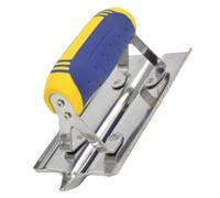 Concrete Edger Tool, Stainless Steel Groover, 243g Curved Straight Finishing Edger Ergonomic Grip Handle Design, for Cement Concrete Floor Sidewalk Driveway Patio Construction Trimming Tool Kit