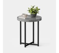 Grey Concrete Effect Side Table VonHaus Grey One Size
