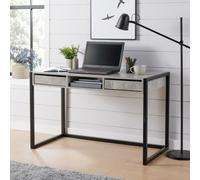 (Concrete Effect) Home Source Toronto 2 Drawer Industrial Office PC Desk