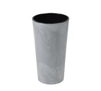 Concrete Effect Tall Large Plant Pot - Indoor/Outdoor Garden Planter (Grey, 25cm x 46cm)