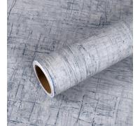 Concrete Effect Wallpaper - Blue Grey 40cm x 300cm