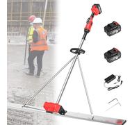 Concrete Electric Scraping Ruler Cordless Concrete Smoother Freely Adjust the Gear to Meet Different Working Conditions for Smooth Concrete Finishing 2Batteries-1.8M