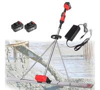 Concrete Finishing Tool Kit, Electric Screed Vibratory with Cordless Cement Leveling Tamper, 9 Speed Vibrating Motor for Professional Concrete Finishing