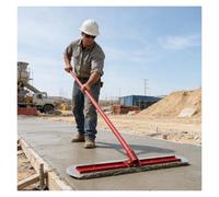 Concrete Finishing Tools Kit, Round End Trowel Board with Extension Rod, Bull Float Tools for Plastering Work, Concrete Renovation, DIY Projects(120x15 cm/47.2x5.9in)