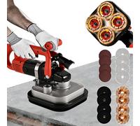 Concrete Floor Grinder, 3600W Electric Polisher with 6-Speed Control, 4-Head Surface Planer, Ergonomic Handle, Wall Floor Sander with LED Light