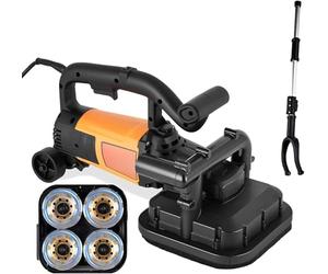 Concrete Floor Grinder Set, 3800W 4-Head Grinding Machine with 6-Speed Control for Marble and Stone Polishing, Durable for Home and Commercial Use
