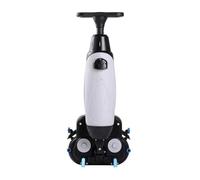 Concrete Floor Scrubber, Industrial Hard Floor Cleaner, 17” Cleaning Width, Double Brushes, 360° Rotating Head for Home, Office, and Hotel Use