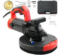 Concrete Floor Surface Grinder, 2200W 2200-4800RPM 6 Speed Adjustments Angle Grinder Set with Diamond Wheel&Dust Cover&Handle&Safety Lock&1.7m UK Plug Cord&Suitcase,Perfect for Ceiling, Wall, Floor