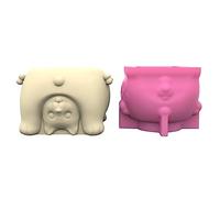Concrete Flower Pot Silicone Mold Puppy Bear Planter Resin Mold Pen Holder Resin Cement Molds Art Decorative Planter Molds Animal Shaped Home Decor Accessories