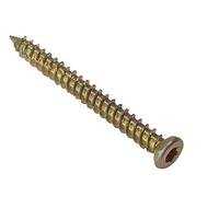Fandf 10CFS122 Concrete Frame Screw - Zinc Yellow Passivated 7.5 X 122Mm (Bag Of 10)