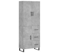 (concrete grey, 1 door 3 drawers) vidaXL Highboard Sideboard Storage Cabinet Side Cabinet White Engineered Wood