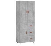 (concrete grey, 1 door 3 drawers) vidaXL Highboard Sideboard Tall Storage Cabinet Side Cabinet Engineered Wood
