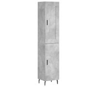 vidaXL Highboard Concrete Grey 34.5x34x180 cm Engineered Wood, Grey