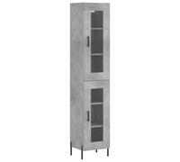 vidaXL Highboard Concrete Grey 34.5x34x180 cm Engineered Wood, Grey