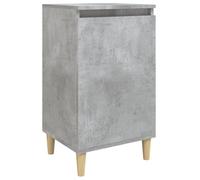 Bedside Cabinet concrete grey 40x35x70 cm engineered wood & eucalyptus compact