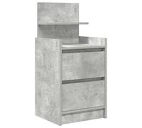 (concrete grey, 1 pcs) vidaXL Bedside Cabinets with 2 Drawers 2 pcs Concrete Grey 38x34x80 cm