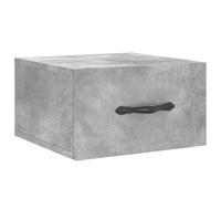 (concrete grey, 1 pcs) vidaXL Wall-mounted Bedside Cabinet Floating Cabinets Nightstands Smoked Oak