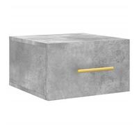 (concrete grey, 1 pcs) vidaXL Wall-mounted Bedside Cabinet Floating Storage Cabinet Nightstand Black