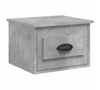 (concrete grey, 1 pcs) vidaXL Wall-mounted Bedside Cabinets Floating Nightstand Bedroom Side Table