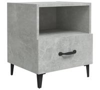 (concrete grey, 1) vidaXL 1/2x Bedside Cabinet Engineered Wood End Table Nightstand Multi Colours