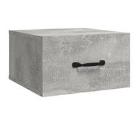(Concrete grey, 1) vidaXL 1/2x Wall-mounted Bedside Cabinet Floating Bedside Unit Multi Colours