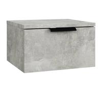 (Concrete grey, 1) vidaXL Wall-mounted Bedside Cabinets Bedroom Floating Nightstand Wall Cabinet