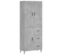 (concrete grey, 1 wood door 3 drawers) vidaXL Highboard Sideboard Cupboard Side Board Storage Cabinet Engineered Wood