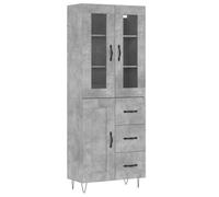 (concrete grey, 1 wood door 3 drawers) vidaXL Highboard Sideboard Storage Cabinet Home Side Cabinet Engineered Wood