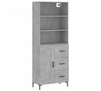 vidaXL Highboard Concrete Grey 69.5x34x180 cm Engineered Wood, Grey