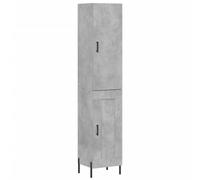 (concrete grey, 1 wood door) vidaXL Highboard Sideboard Tall Storage Cabinet Side Cabinet Engineered Wood