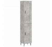 vidaXL Highboard Concrete Grey 34.5x34x180 cm Engineered Wood, Grey