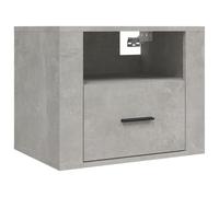 (Concrete grey, 1 x Bedside cabinet) vidaXL 1/2x Wall-mounted Bedside Cabinet Floating Bedside Unit Multi Colours