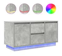 vidaXL TV Cabinet with LED Lights Concrete Grey 100x41x50 cm