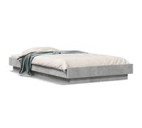 vidaXL Bed Frame without Mattress Concrete Grey 100x200 cm